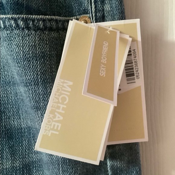 NWTS MIchael Kors nice blue Jeans with fringe. Size 16 front and back pockets - Picture 5 of 8
